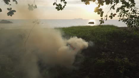 Burning-of-the-garbage-at-grass-area